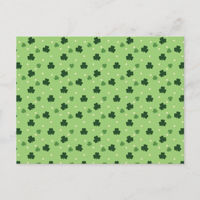 Carte postale Motif shamrock (Devant)