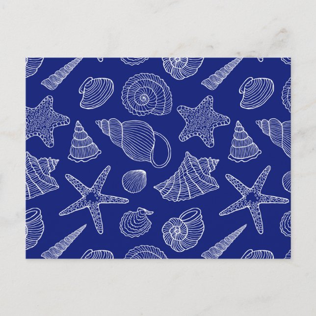 Carte Postale Motif Shell bleu clair (Devant)