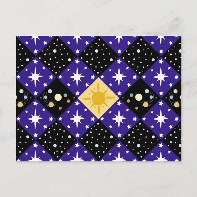 Carte Postale Motif spatial (Devant)