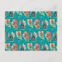 Motif Succulent de Cactus Graphique Abstrait