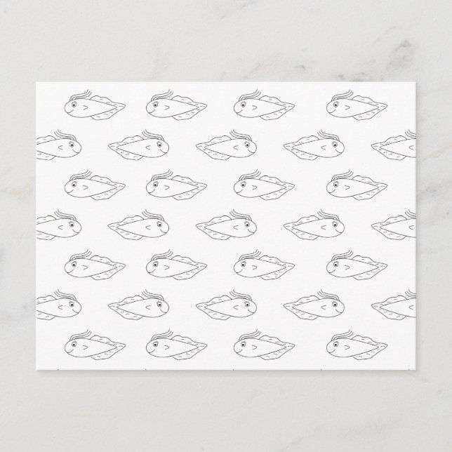 Carte Postale Motif Tadpole de course (Devant)