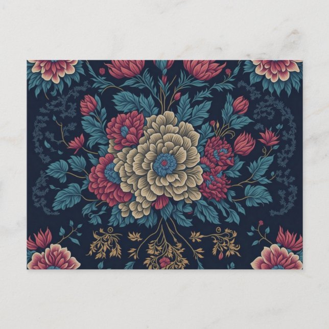Carte Postale Motif traditionnel mexicain de broderie (Devant)