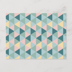 Carte Postale Motif triangle vintage coloré