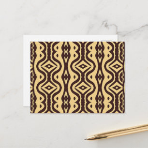 Carte Postale motif tribal Brown