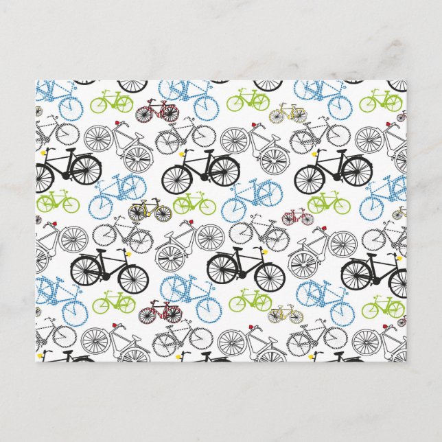 Carte Postale Motif vélo Retro (Devant)
