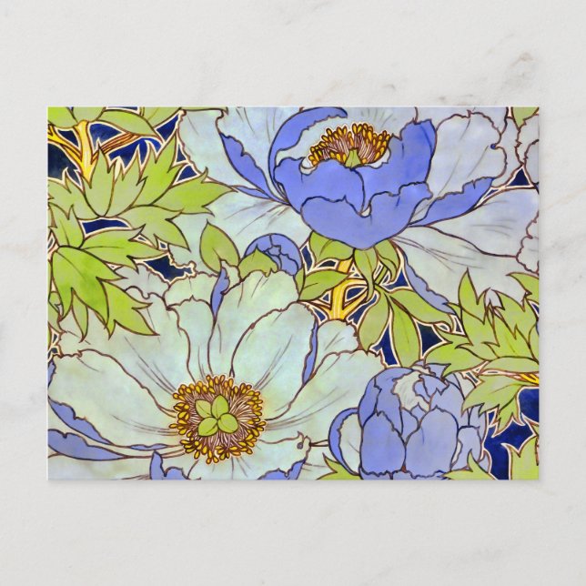 Carte postale Motif vintage Peony (Devant)