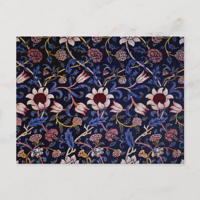 Carte Postale Motif vintage William Morris, Evenlode (Devant)