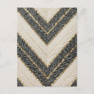 Carte Postale Motif Zigzag Chevron Glamour