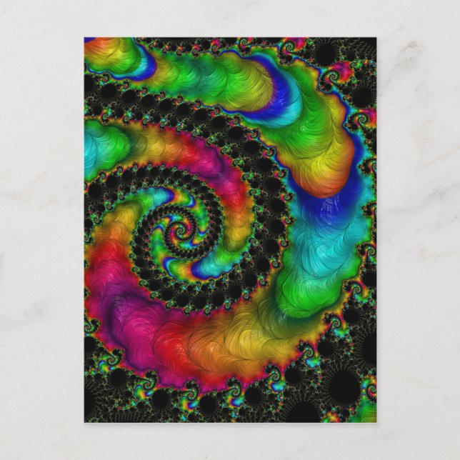 Carte Postale Motifs et formes fractales Abstraits. Art fractal (Devant)