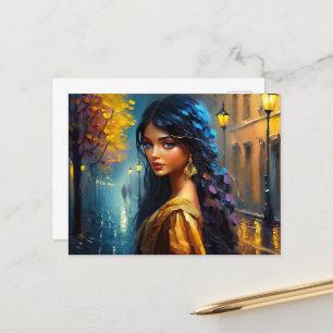 Carte Postale Motifs indiens, Digital Modern, Coloré