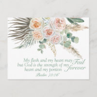 Carte postale motivante verset biblique Psaume 73: