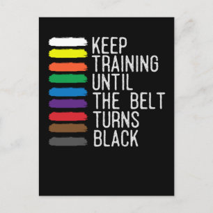 Carte Postale Motivation Ceinture Noire Taekwondo Jiu Jitsu Kara