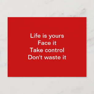 Carte Postale Motivation de la vie