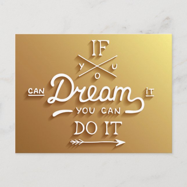 Carte Postale Motivation de l'inspiration de rêve (Devant)