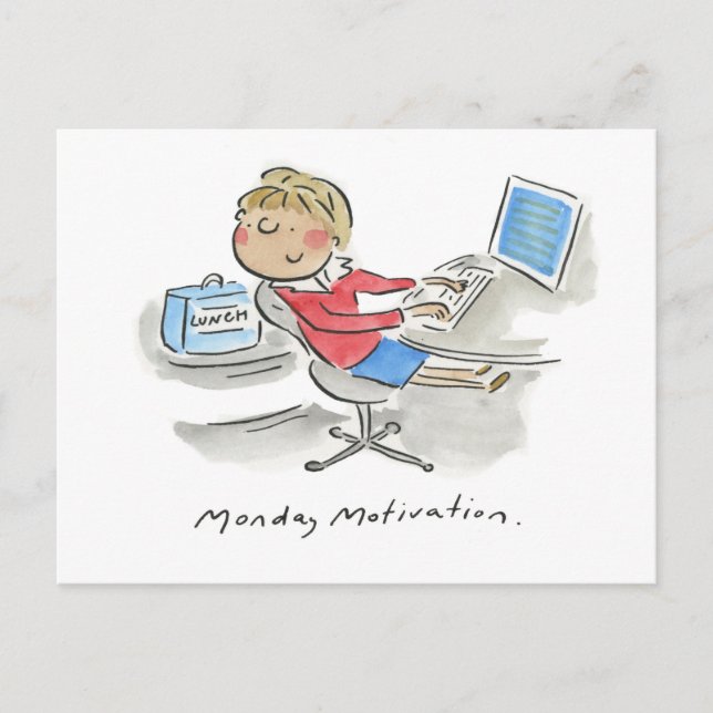 Carte Postale Motivation du lundi (Devant)