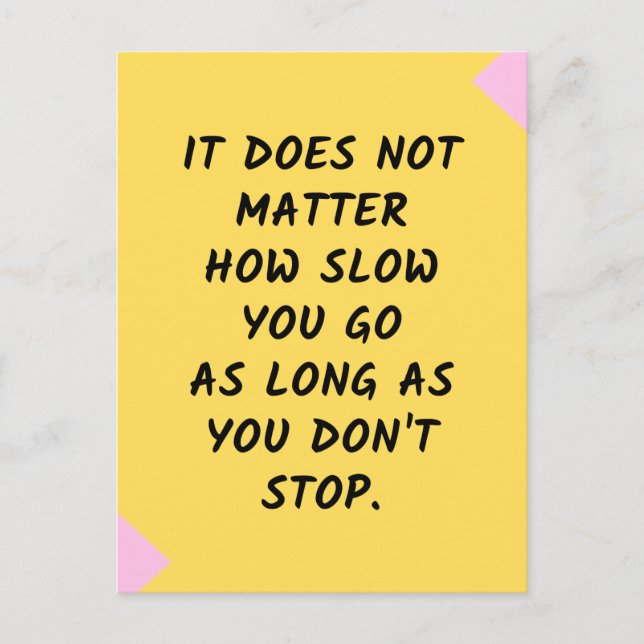 Carte Postale Motivation du succès / Citation inspirante (Devant)