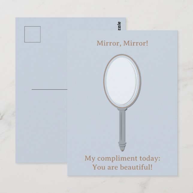 Carte Postale Motivation personnalisée Miroir à main personnalis (Devant / Derrière)