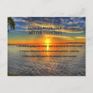 Carte postale Motivation Résolution du Nouvel An