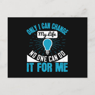 Carte Postale Motivation - Seul Je Peux Changer Ma Vie
