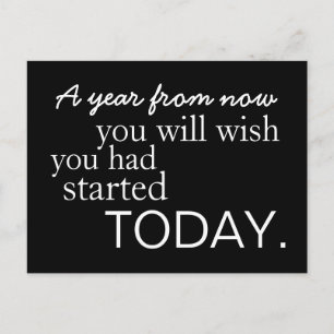 Carte Postale Motivation Start Today
