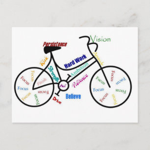 Carte Postale Motivational Bike, Vélo, Cyclisme, Sport, Hobby