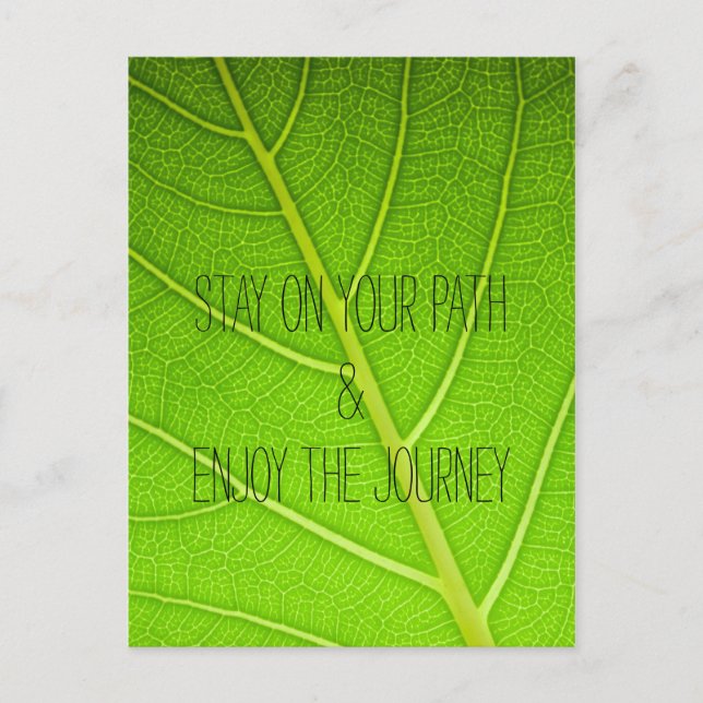Carte Postale Motivationnel Inspiration Nature Leaf Citation (Devant)