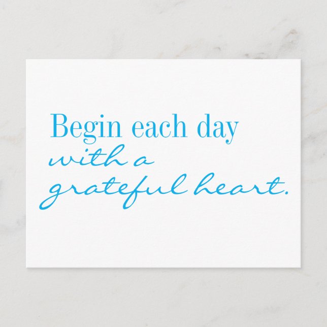 Carte postale motivationnelle Grateful Heart (Devant)
