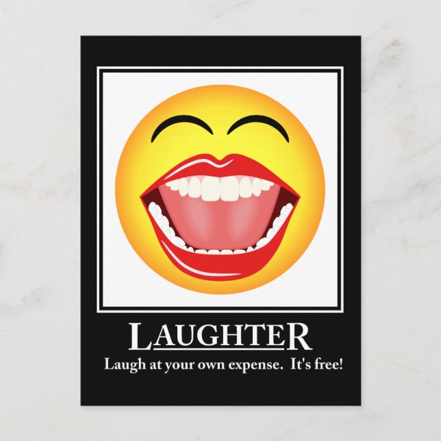 Carte postale MOtivative LOL Face Laughter (Devant)