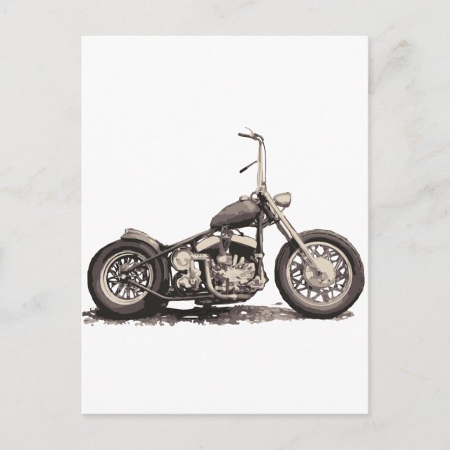 Carte Postale Moto ancienne cool (Devant)