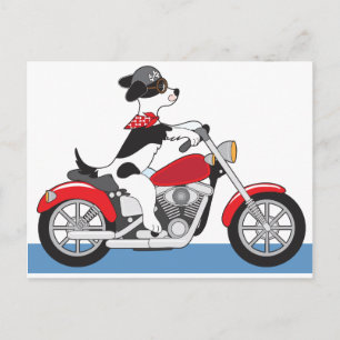 Carte Postale Moto-chien