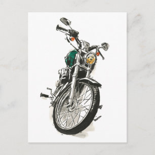 Carte Postale Moto en encre I