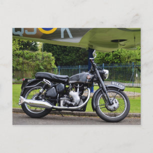 Carte Postale Moto Et Spitfire