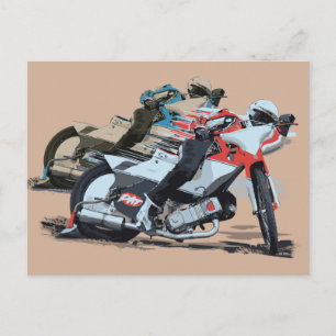 Carte Postale Moto Fast Red Speedway
