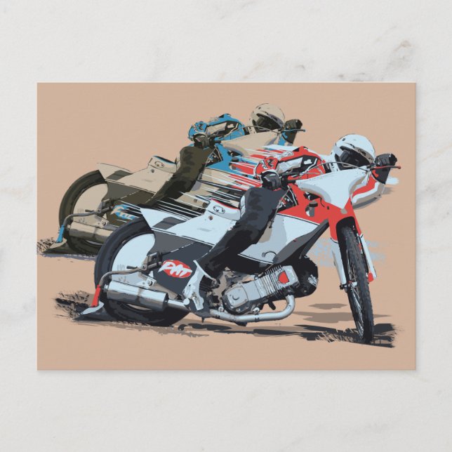 Carte Postale Moto Fast Red Speedway (Devant)