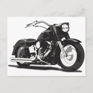 Carte Postale Moto noir