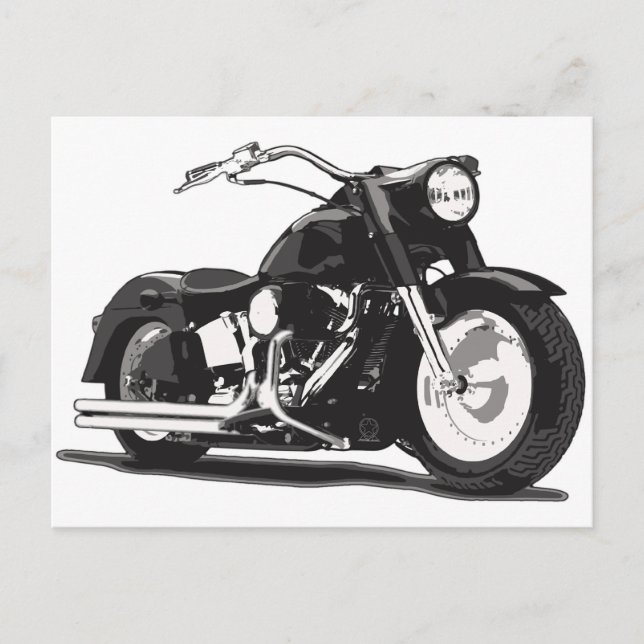 Carte Postale Moto noir (Devant)