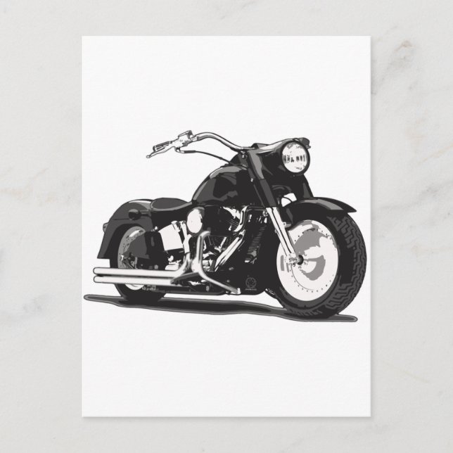 Carte Postale Moto noir (Devant)
