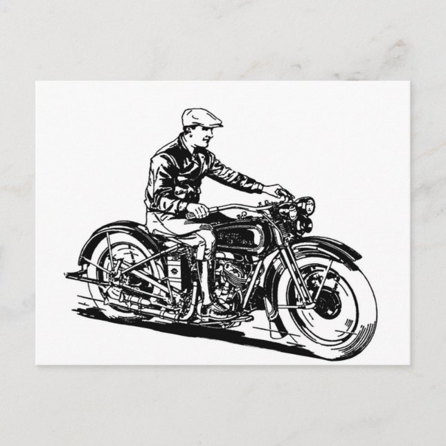 Carte Postale Moto vintage (Devant)