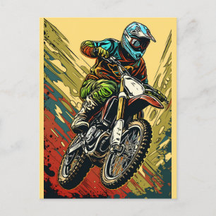 Carte Postale Motocross