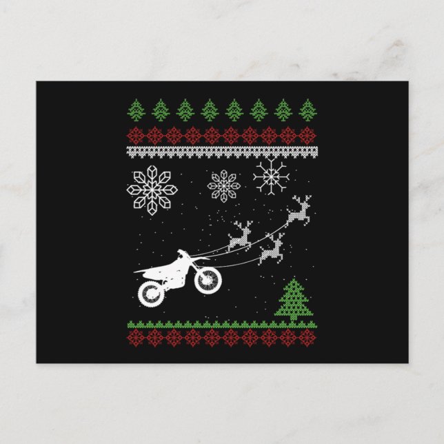 Carte Postale Motocross Deer Bike Motorcycle Vilain Vilain cadea (Devant)