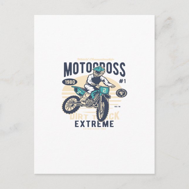 Carte Postale Motocross Extreme Dirt Track (Devant)