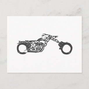 Carte Postale motocyclette à hélico