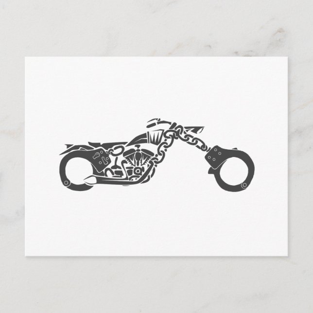 Carte Postale motocyclette à hélico (Devant)