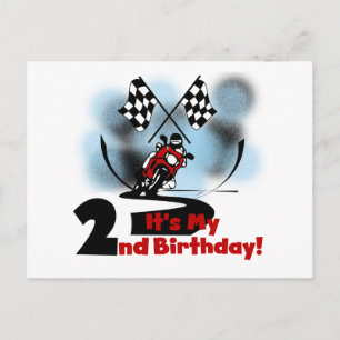 Carte Postale Motorcycle Racing 2e Anniversaire Tshirts et cadea