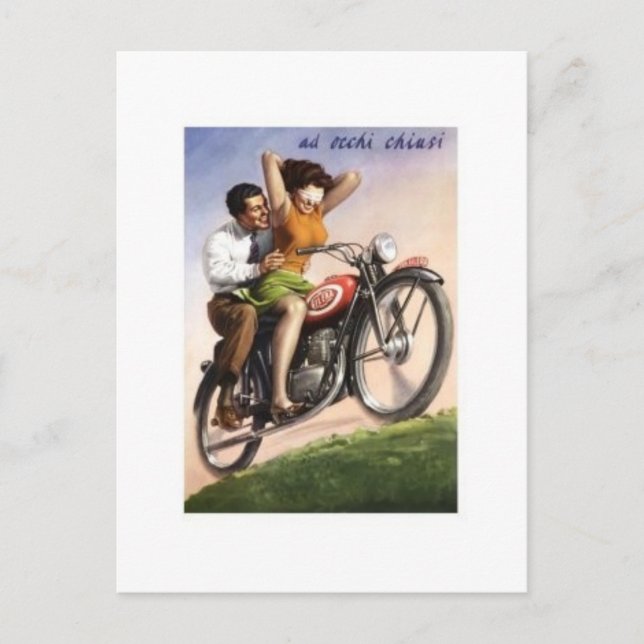 Carte Postale Motorcycle vintage (Devant)