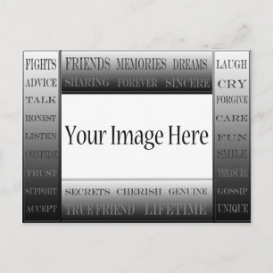 Carte Postale Mots De Frame D'Amitié-Image Par ShirleyTaylor