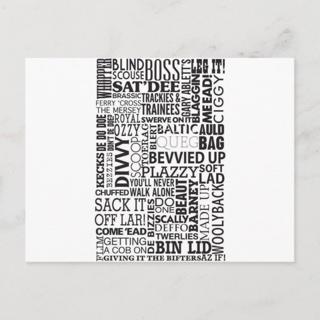 Carte Postale Mots & Phrases Scouse (Devant)