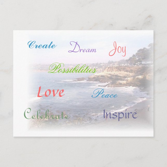 Carte Postale Mots pour vivre par (Devant)