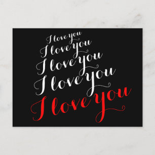 Carte Postale Mots romantiques 'Je t'aime'