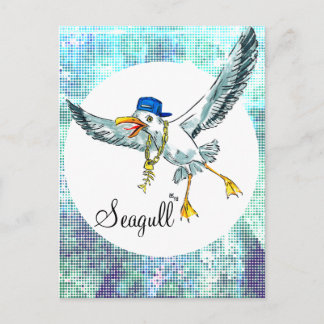 Carte Postale Mouette drôle